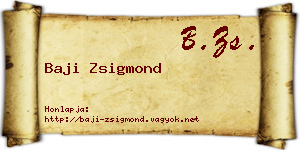 Baji Zsigmond névjegykártya