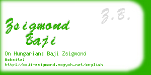 zsigmond baji business card